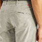 Men's Light Grey Slim Fit Tapered Corduroy Trousers - Detail View