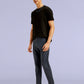Men's Redloop Dark Blue Slim Fit Linen Chino Trousers - 20 View
