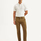 Men's Redloop Brown Slim Fit Linen Chinos - 20 View