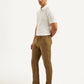 Men's Redloop Brown Slim Fit Linen Chinos - 20 View