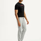 Men's Redloop 511 Grey Slim Fit Mid Rise Linen Chinos - Side View