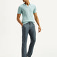 Men's Redloop 511 Blue Slim Fit Mid Rise Linen Chinos - Elevated View