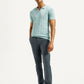 Men's Redloop 511 Blue Slim Fit Mid Rise Linen Chinos - Styleshot View
