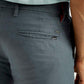 Men's Redloop 511 Blue Slim Fit Mid Rise Linen Chinos - Detail View