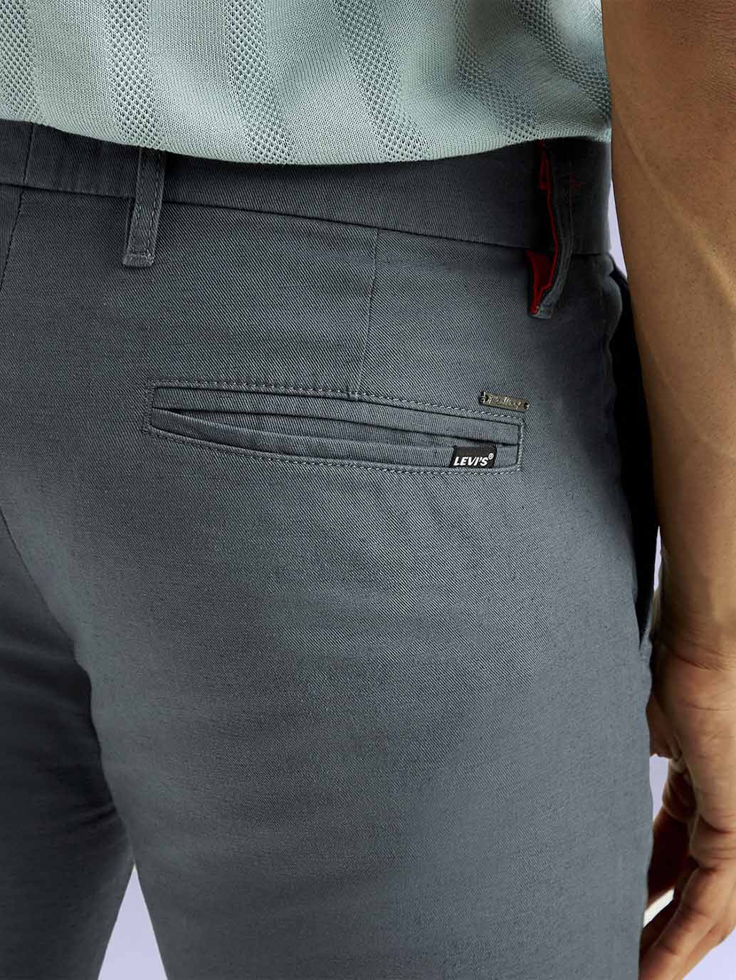 Men's Redloop 511 Blue Slim Fit Mid Rise Linen Chinos - 6be39bde-b3f4-4037-8f5e-41b4c5f75fef View