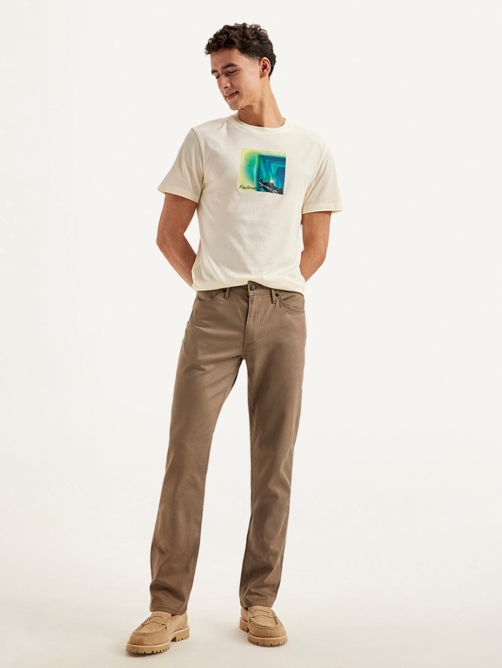 Men's Redloop Brown Slim Fit Trousers