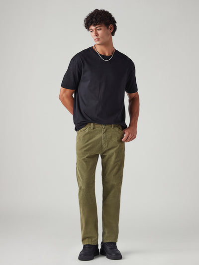levi's Men's 505 Olive Straight Fit Mid Rise Corduroy Cargos-picture-19