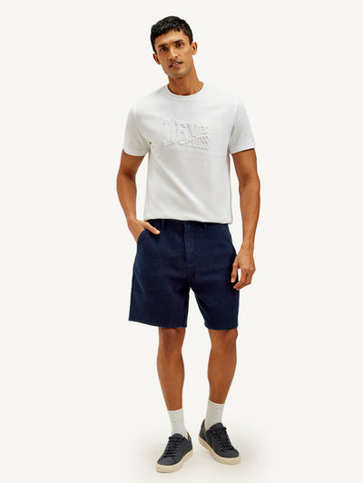 Men's Navy Tapered Shorts