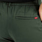 Women's High Rise Olive Loose Fit Trousers - Detail View
