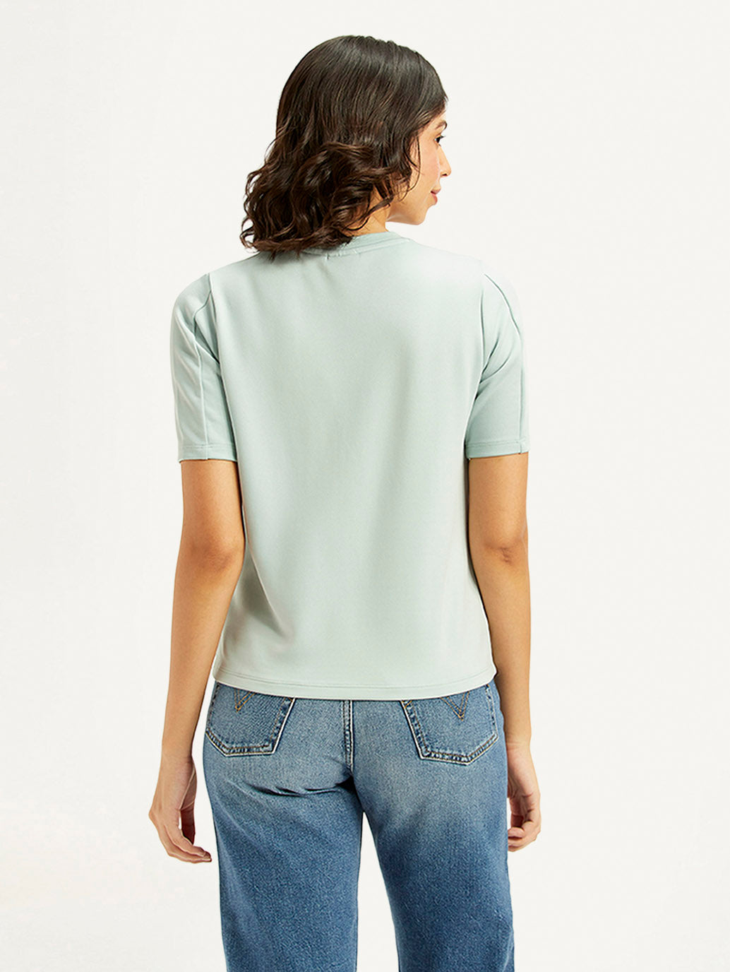 Women's Printed Regular Fit T-Shirt - back View