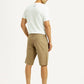 Men's Beige Tapered Fit Mid Rise Shorts - Back View