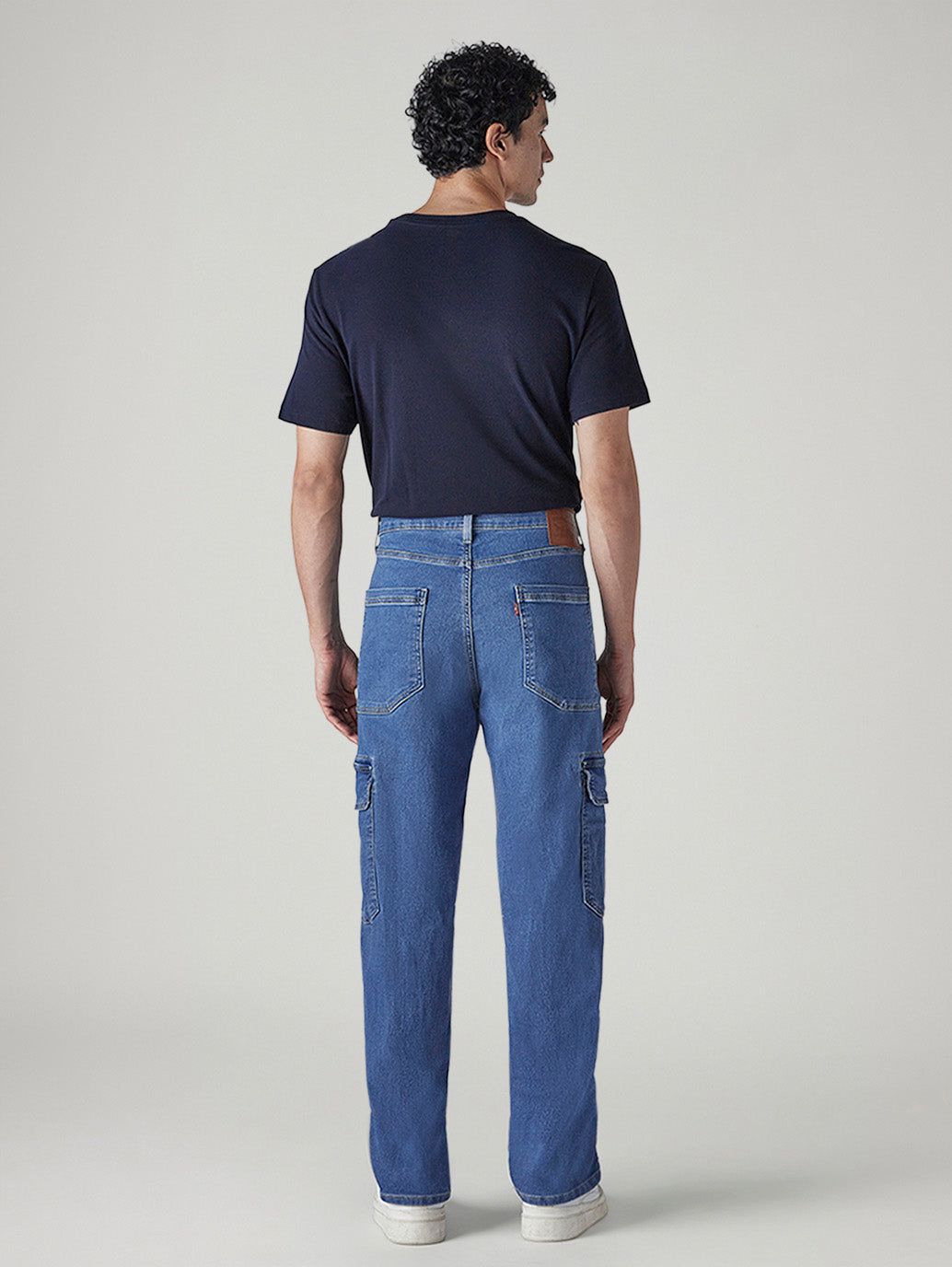 Men's 568 Indigo Loose Fit Mid Rise Cargos - Back View