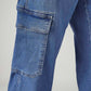 Men's 568 Indigo Loose Fit Mid Rise Cargos - 20 View
