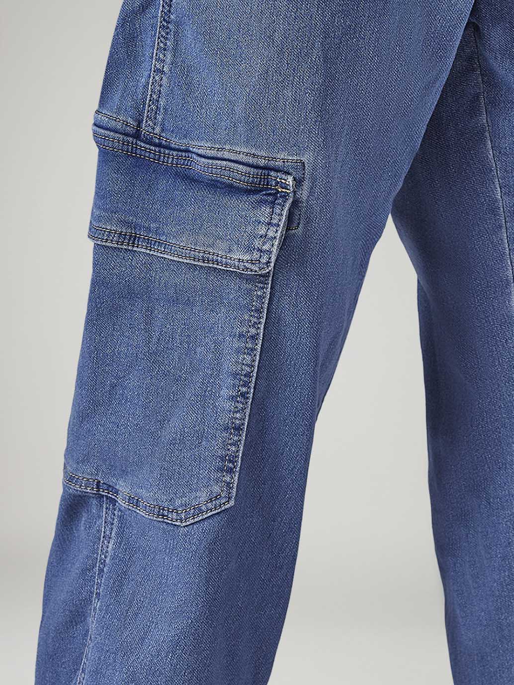 Men's 568 Indigo Loose Fit Mid Rise Cargos - 20 View
