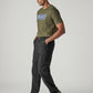 Men's 568 Black Loose Fit Mid Rise Cargos - Side View