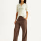 Women's Brown Loose Fit Mid Rise Trousers - Styleshot View