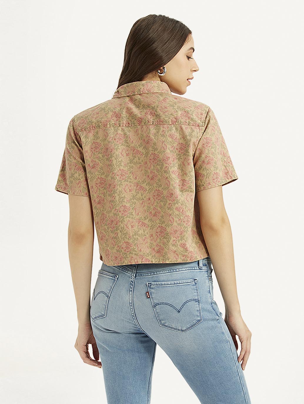 Women's Floral Spread Collar Shirt - d5da0e82-6620-4b7d-8224-24eff5d158e3 View