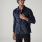 Men's Navy Textured Relaxed Fit Corduroy Shirt - Styleshot View