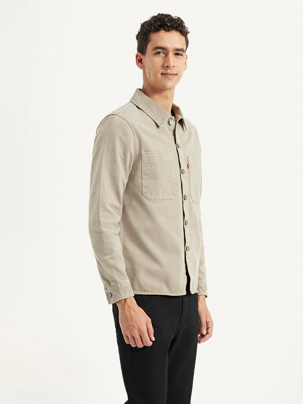 Men's Solid Regular Fit Shirt - Side View