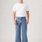 Men's Indigo Twisted Baggy Fit Mid Rise Jeans - Front View