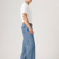 Men's Indigo Twisted Baggy Fit Mid Rise Jeans - Side View