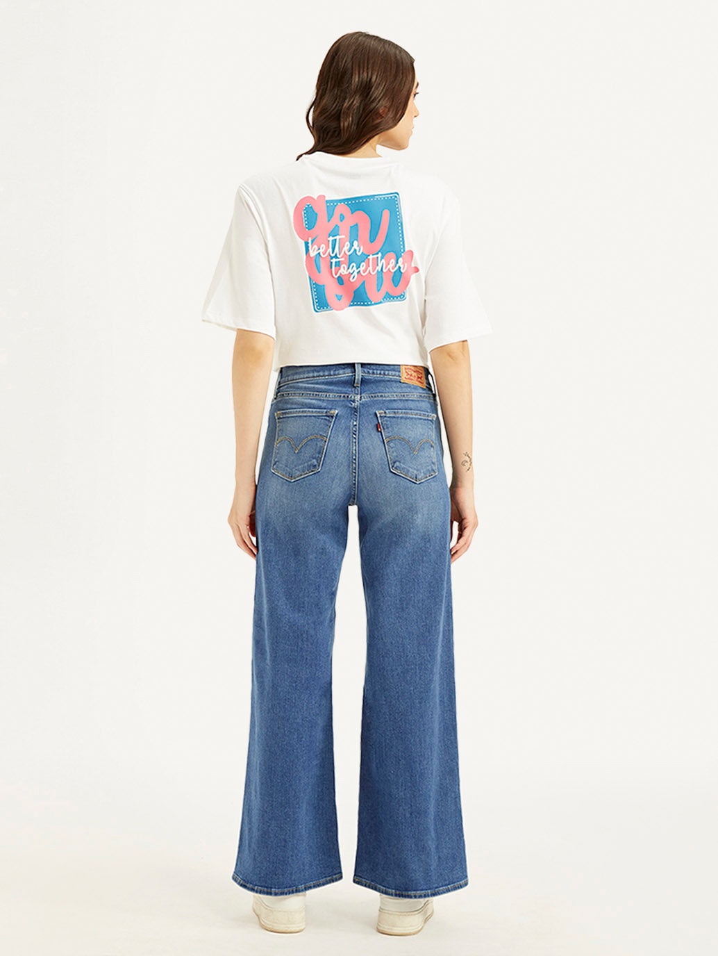 Women's 318 Blue Flared Fit High Rise Jeans - eec44a65-9ea4-4574-970d-1bca944bd6e9 View