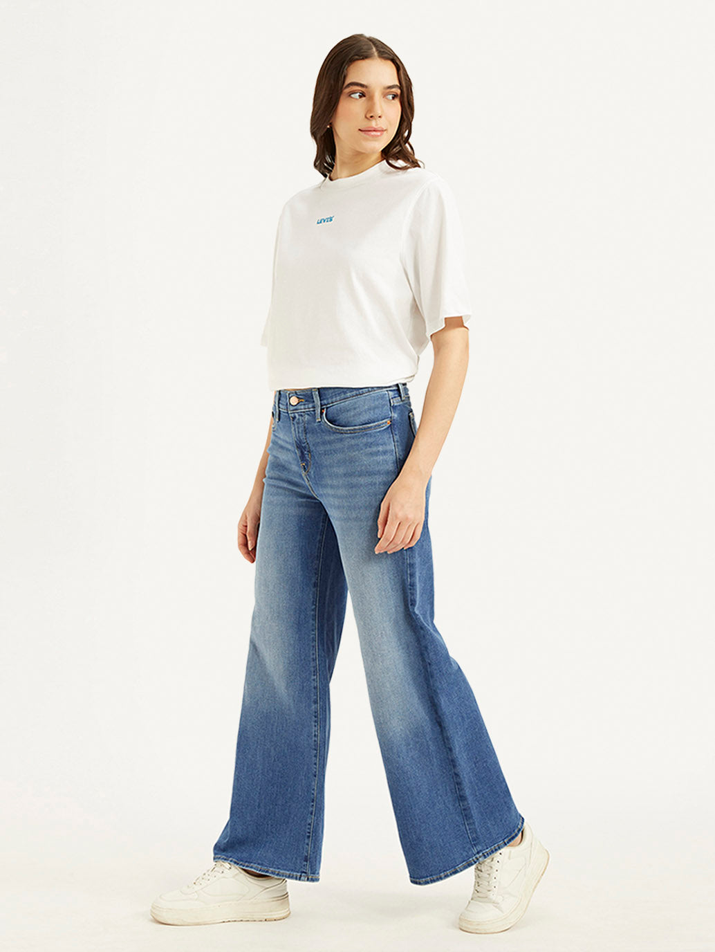 Women's 318 Blue Flared Fit High Rise Jeans - 2de84929-0d5e-4c75-af4a-be782aa6775e View