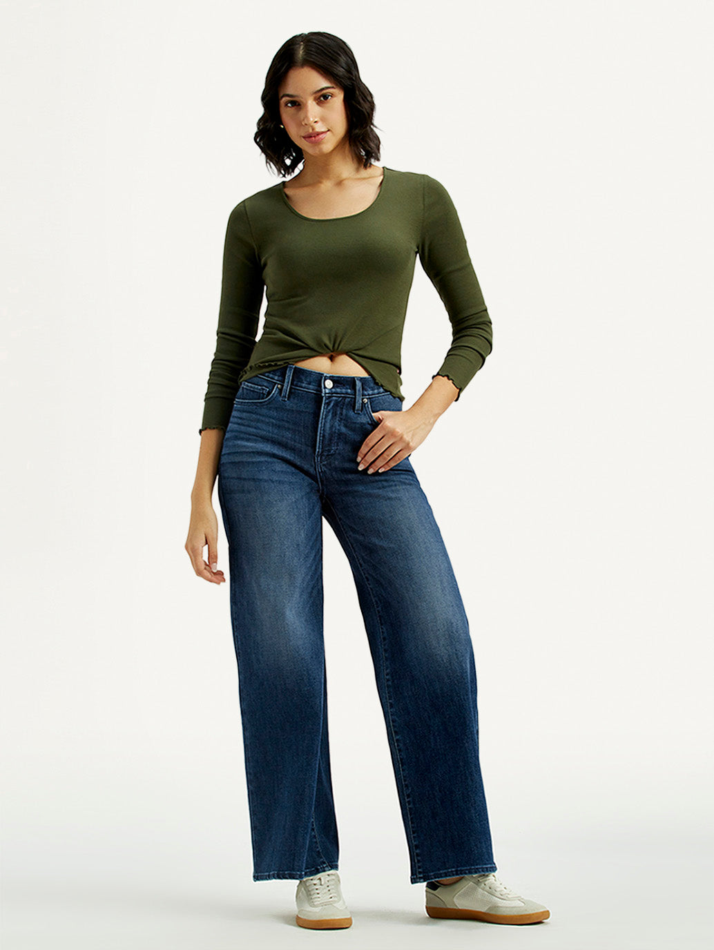 Women's 318 Dark Indigo Flared Fit Mid Rise Jeans