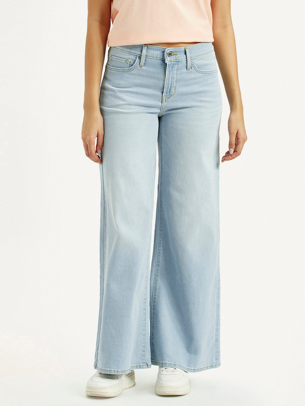 Women's 318 Light Indigo Flared Fit Mid Rise Jeans - Front View