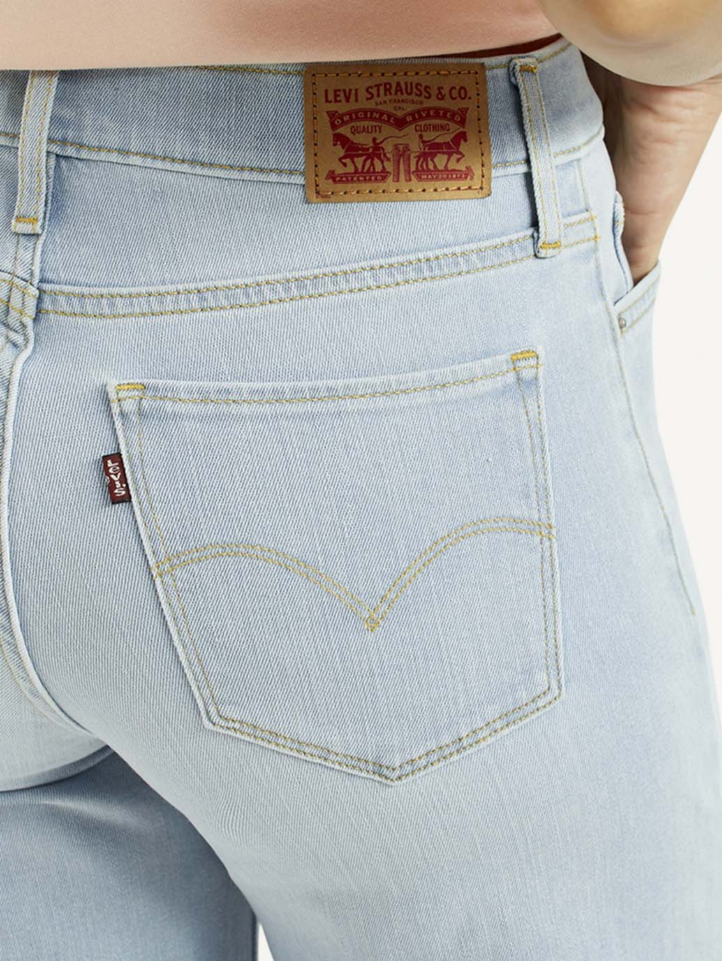 Women's 318 Light Indigo Flared Fit Mid Rise Jeans - Detail View