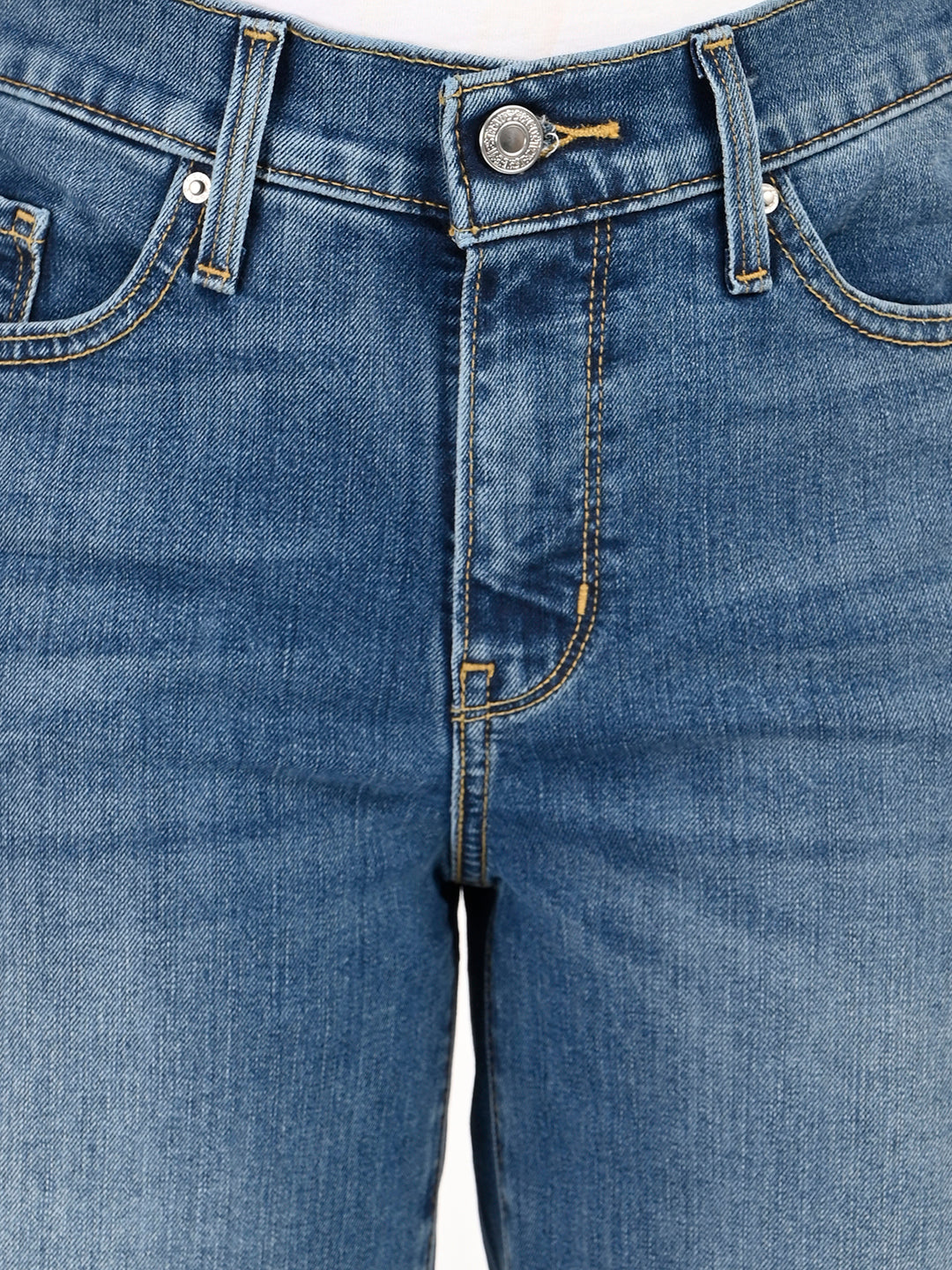 Women's 318 Blue Flared Fit Mid Rise Jeans - detail View