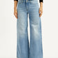 Women's 318 Light Blue Flared Fit Mid Rise Jeans - Front View