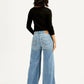 Women's 318 Light Blue Flared Fit Mid Rise Jeans - Back View