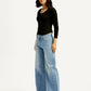 Women's 318 Light Blue Flared Fit Mid Rise Jeans - Side View