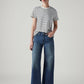 Women's 318 Med Indigo Wide Leg Fit Mid Rise Jeans - Styleshot View