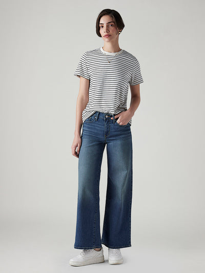levi's Women's 318 Med Indigo Wide Leg Fit Mid Rise Jeans-picture-28