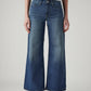 Women's 318 Med Indigo Wide Leg Fit Mid Rise Jeans - Front View
