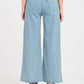 Women's 318 Light Blue Wide Leg Fit Mid Rise Jeans - bac View