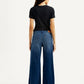 Women's 318 Blue Flared Mid Rise Jeans - Back View