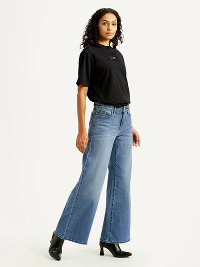 levi's Women's 318 Blue Flared Fit Mid Rise Jeans-picture-19