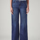 Women's 318 Blue Wide Leg Fit Mid Rise Jeans - Front View