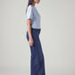 Women's 318 Blue Wide Leg Fit Mid Rise Jeans - Side View