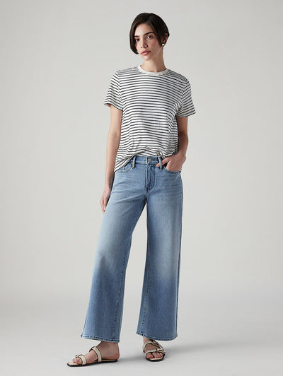 levi's Women's 318 Light Blue Wide Leg Fit Mid Rise Jeans-picture-22