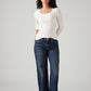 Women's 318 Blue Shaping Wide Leg Fit Mid Rise Jeans - Styleshot View