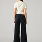 Women's 318 Dark Blue Shaping Wide Leg Fit Mid Rise Jeans - Back View