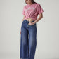 Women's 318 Med Indigo Shaping Wide Leg Fit Mid Rise Jeans - Styleshot View