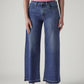 Women's 318 Med Indigo Shaping Wide Leg Fit Mid Rise Jeans - Front View