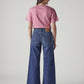 Women's 318 Med Indigo Shaping Wide Leg Fit Mid Rise Jeans - Back View