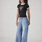 Women's 318 Light Indigo Shaping Wide Leg Fit Mid Rise Jeans - Side View