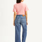 Women's Blue Mile High Wide Leg Fit High Rise Jeans - back View